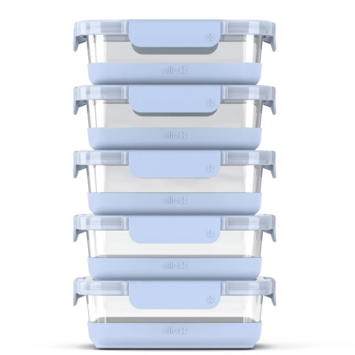 10pc Glass Meal Prep Food Storage Container Set Blue