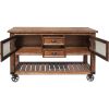 Kadri Kitchen Cart; Distressed Chestnut YF