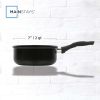 2 qt Non-Stick Aluminum Saucepan, Black