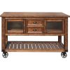 Kadri Kitchen Cart; Distressed Chestnut YF