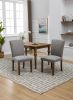Cotton Linen Dining Chairs Set of 2