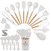 35Pcs Kitchen Cooking Utensils Set Spatula Set Baking Utensil Set Kitchen Accessories Necessities with Holder Egg Whisk Separator Tong Turner Spoons C