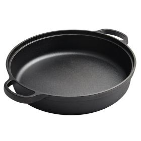 Cast Iron Cooking Pot for Restaurant Kitchen Skillet Camping Cooker (Pot Diameter: 25cm, Color: As pic show)