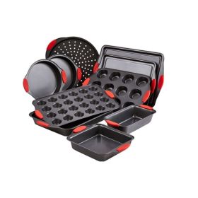 Kitchen Supplies Nonstick Bakeware Set with Handle (Type: Bakeware, Color: Black)