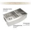 36 Inch Farmhouse Sink 18 Gauge Kitchen Sink Apron Front Double Bowl 50/50 Stainless Steel Sink